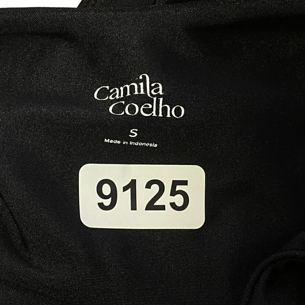 Camila Coelho Angelo One Piece in Black & Camel